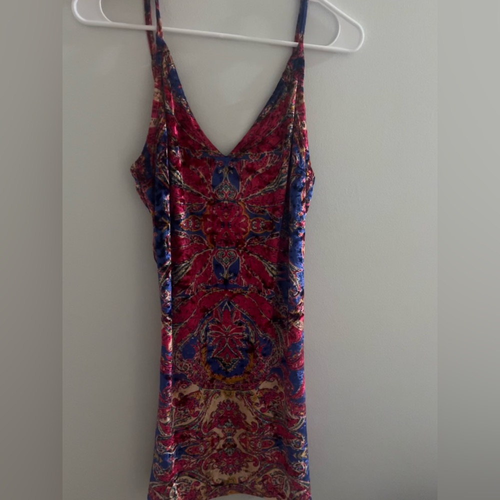 Free People Enchanted Velvet Mini Dress - Picture 2 of 4